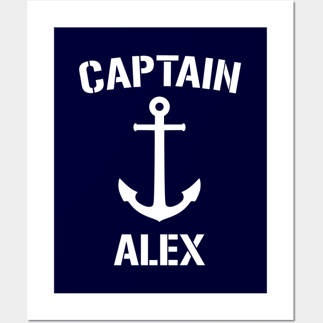 Nautical Captain Alex Personalized Boat Anchor Wall Art by Rewstudio